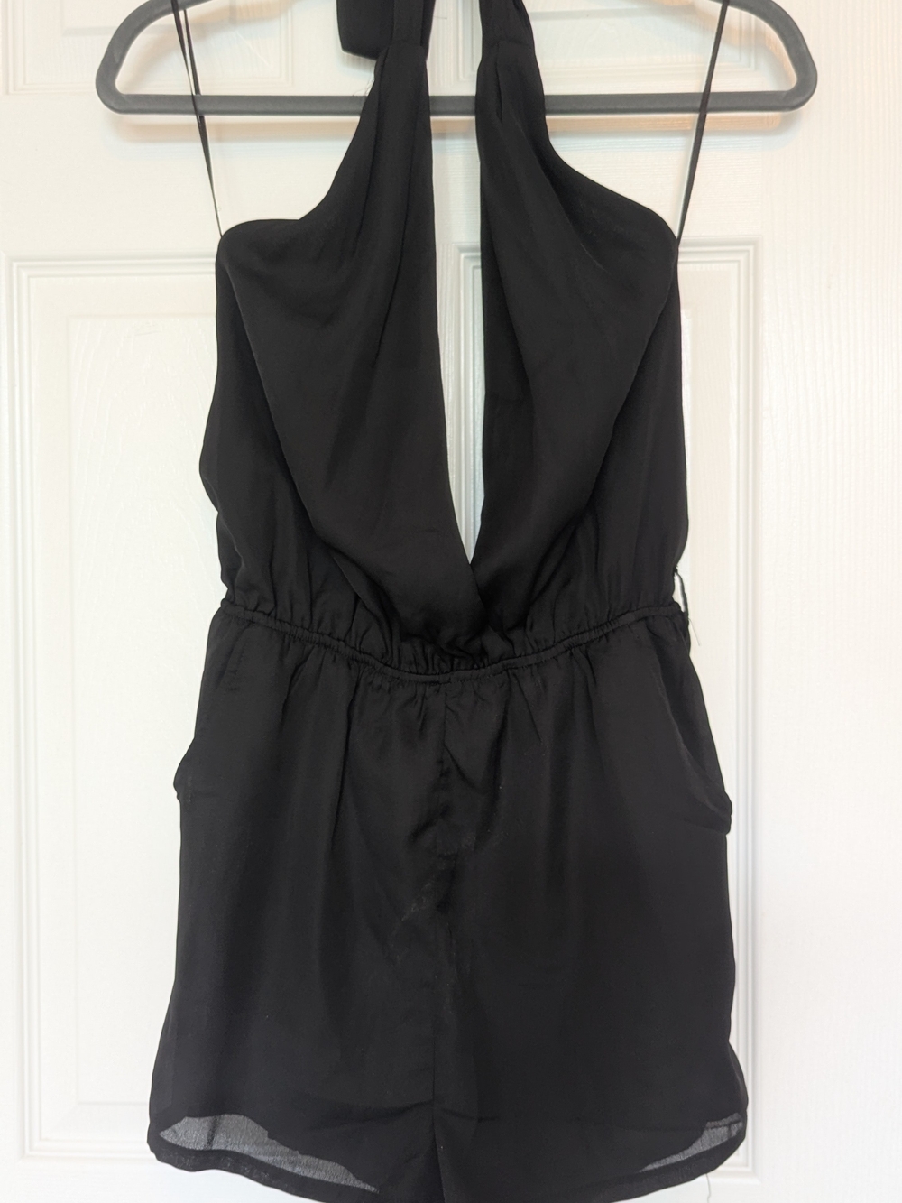 Black Women's Halter Romper Dress